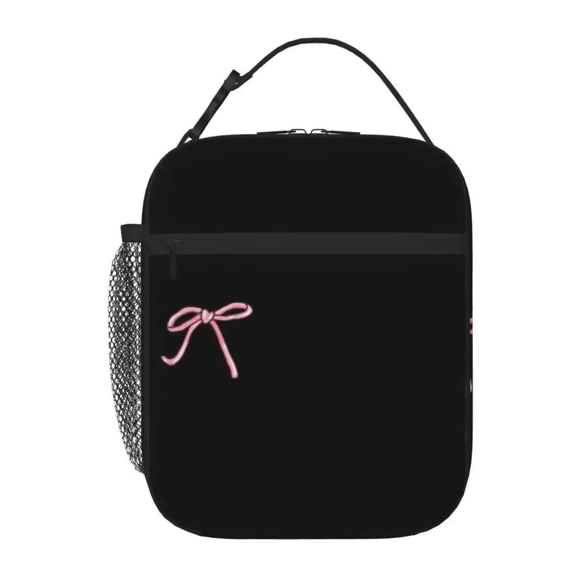 Bestselling Coquette Aesthetic Pink Bow Transparent Detail Outdoor Lunch Bag Daily Snack Storage Outdoor Lunch Bag