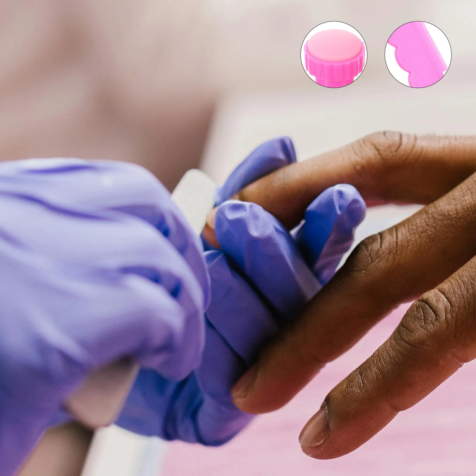 4 set Kit timbro per unghie in silicone per manicure fai da te Design artistico Strumento per nail art con punta per timbratura precisa e trasparente