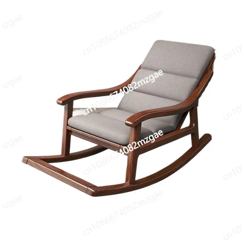 

Новое кресло-качалка из цельного дерева в китайском стиле, современное домашнее кресло-качалка