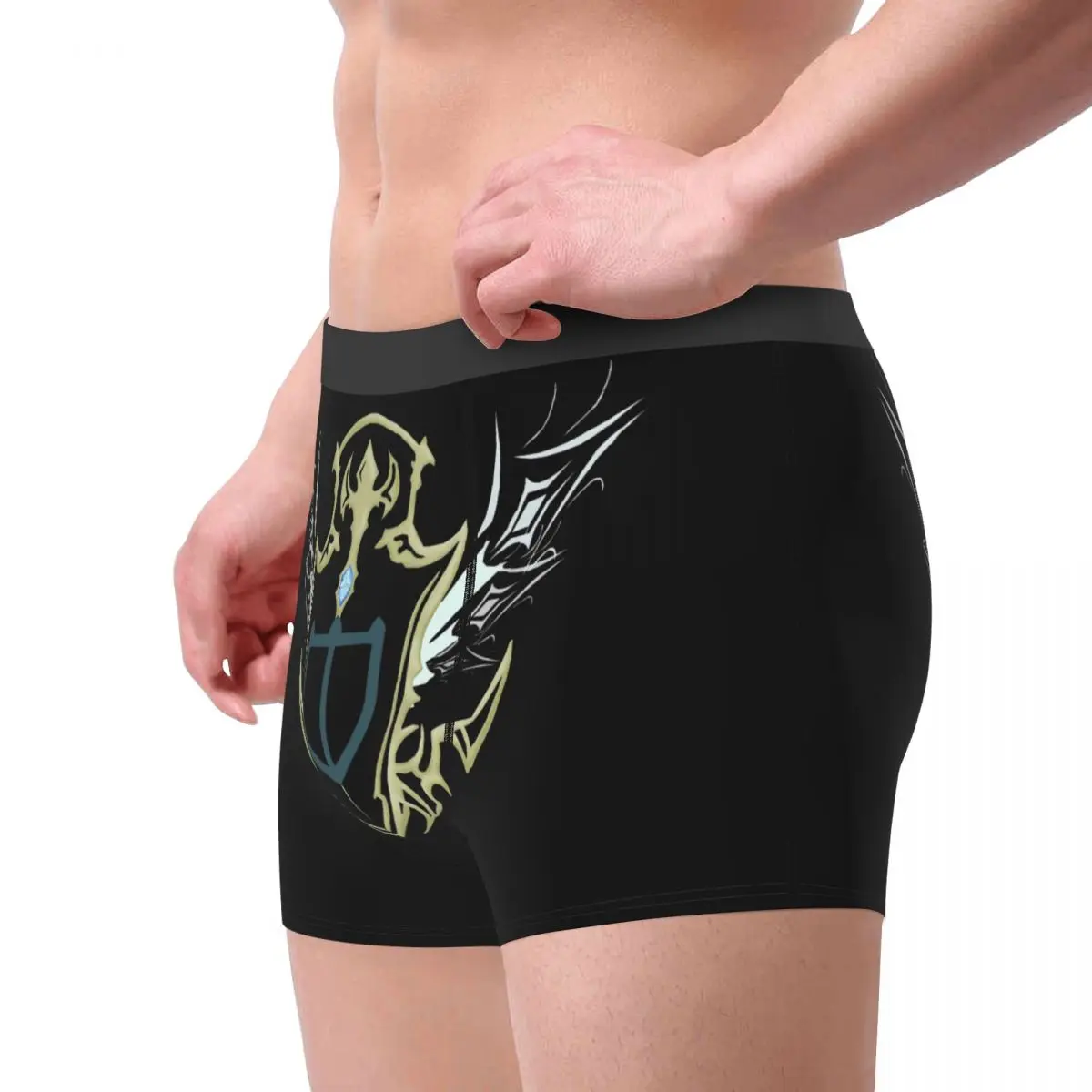 Final Fantasy Role Playing Game Paladin Shield Underpants Breathbale Panties Male Underwear Print Shorts Boxer Briefs