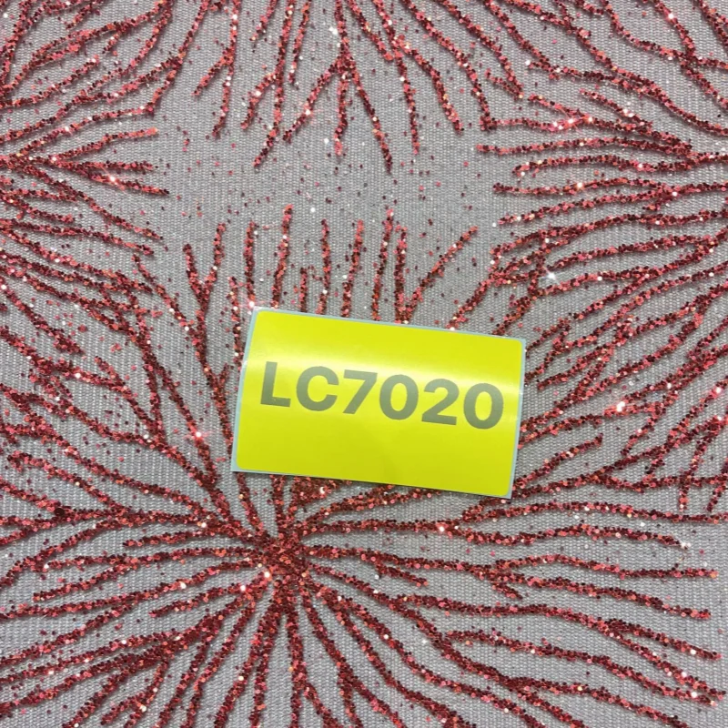 10 Yards Fadhion Red Patterned Wedding Dress Fabric with Mesh Gold Spray Lace 150cm Wedding Party Spray gold Tull fabric