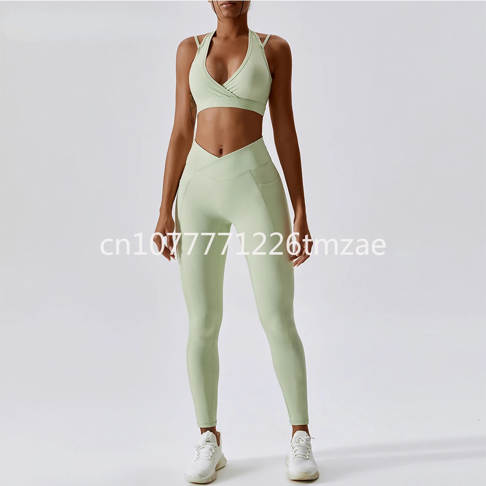 

Спортивные брюки, бюстгальтер, шорты для фитнеса, костюм с высокой талией, леггинсы для бега, бесшовный Женский костюм для йоги, комплект из 2 предметов