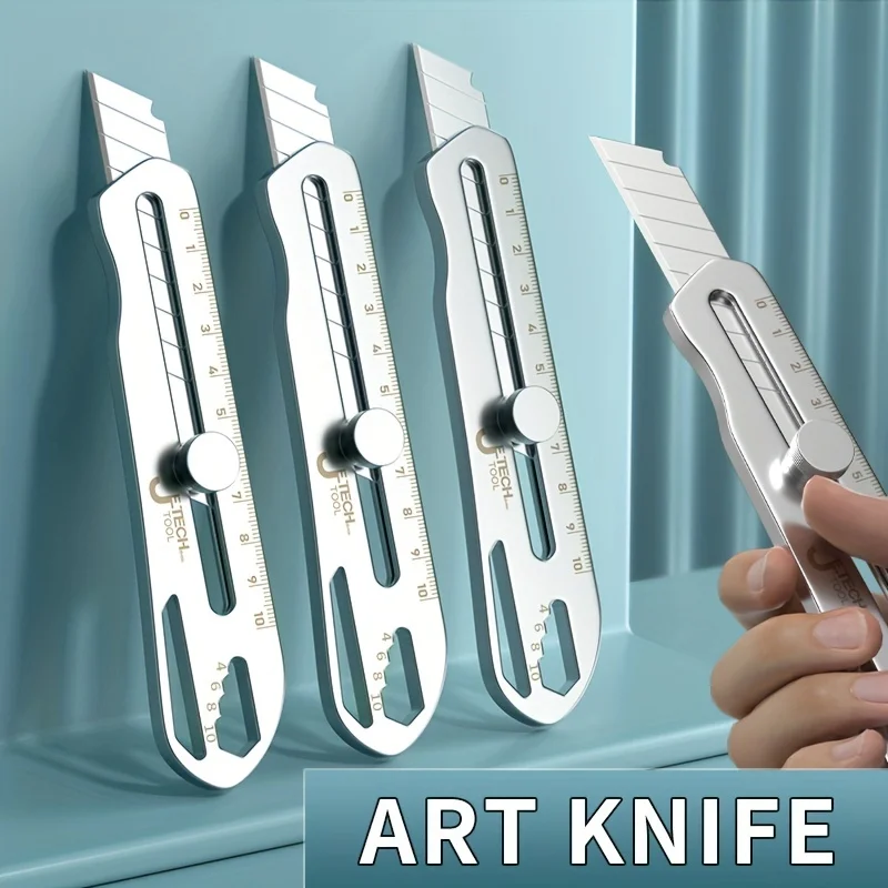 سكين فني عالي التحمل مصنوع بالكامل من الفولاذ السميك والكبير من الفولاذ المقاوم للصدأ وحامل أدوات متين من الدرجة الصناعية #1