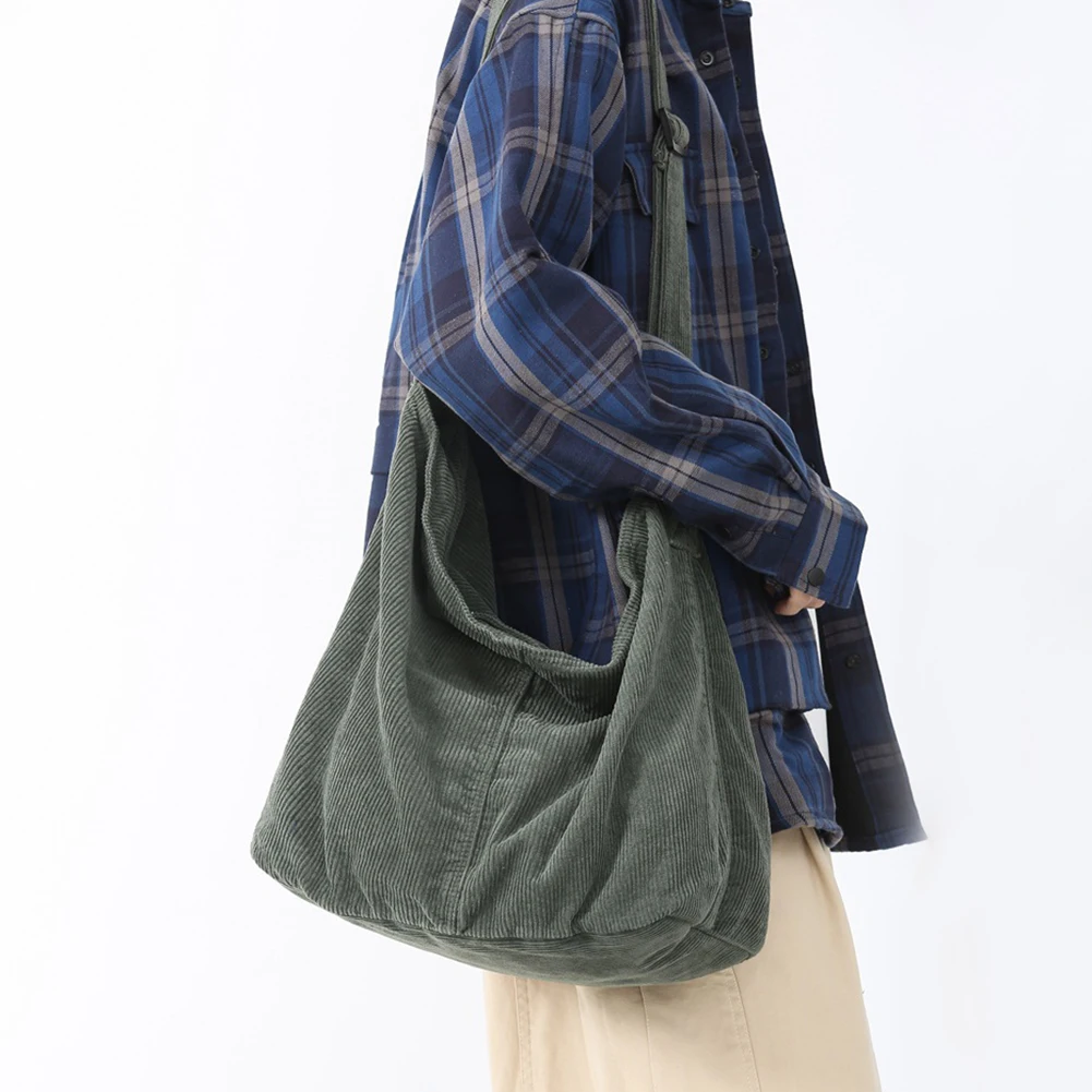 

Мягкая вельветовая сумка большой емкости на молнии, повседневная женская сумка, сумка через плечо для поездок на работу, путешествий на открытом воздухе, покупок сумка женская