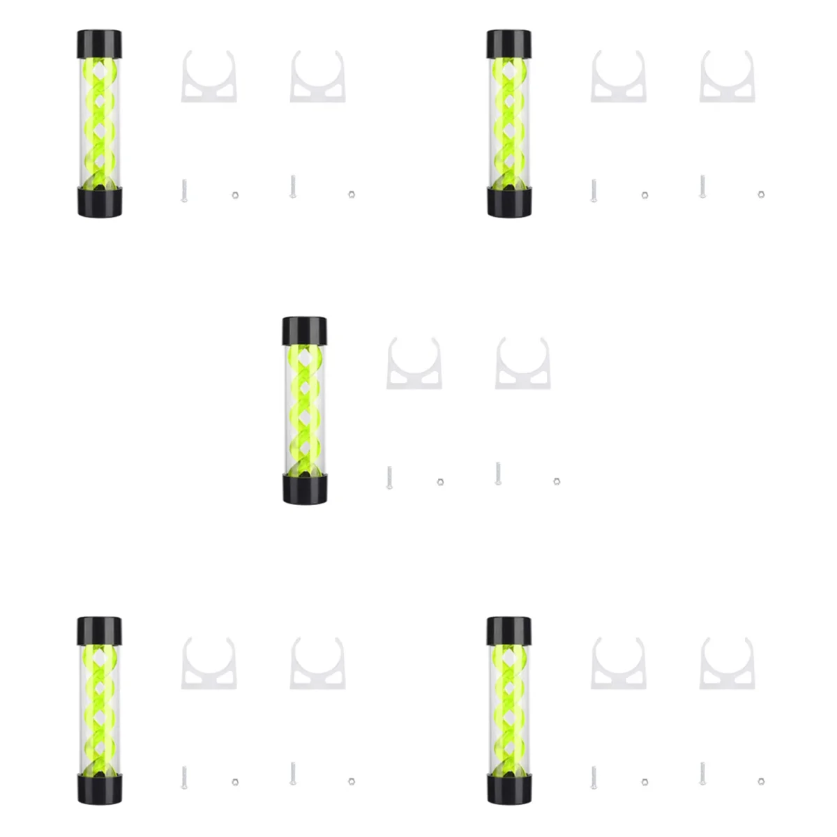 CEA 5 قطع 200 مم خزان مياه تبريد الكمبيوتر خزان مياه الكمبيوتر مع خيط G1/4 للكمبيوتر الشخصي (أخضر) #3