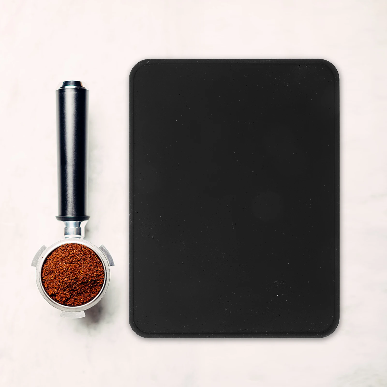 Silicone Coffee Tamper Mat Sturdy Wear-Resistant Flat Mat for Tamper Station Drain Tray Accessory Multifunctional Kitchen Tool