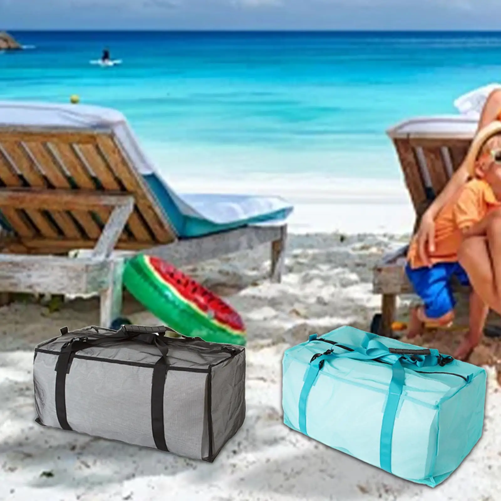 

Сетчатая сумка-дафл для дайвинга с регулируемым плечевым ремнем, сумка для снаряжения для снорклинга, для катания на лодках, пляжа, фридайвинга, каякинга, подводного плавания