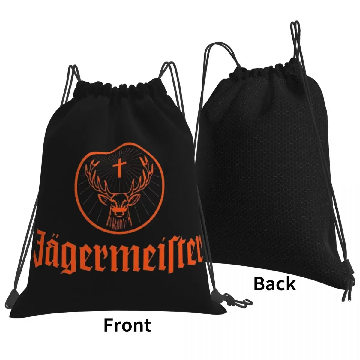 Jagermister Mochilas Casuais, Sacos de Cordão Portátil, Bundle Pocket, Diversos Bag, Bookbag para Viagem, Escola