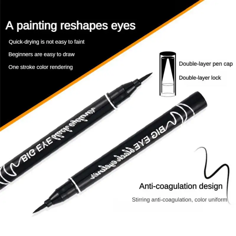 1/2/3pcs Eyeliner Black Liquid Eyeliner Pen Waterproof Fast Dry Sponge Head Eye Liner Pencil Makeup for Women Cosmetics Cheap