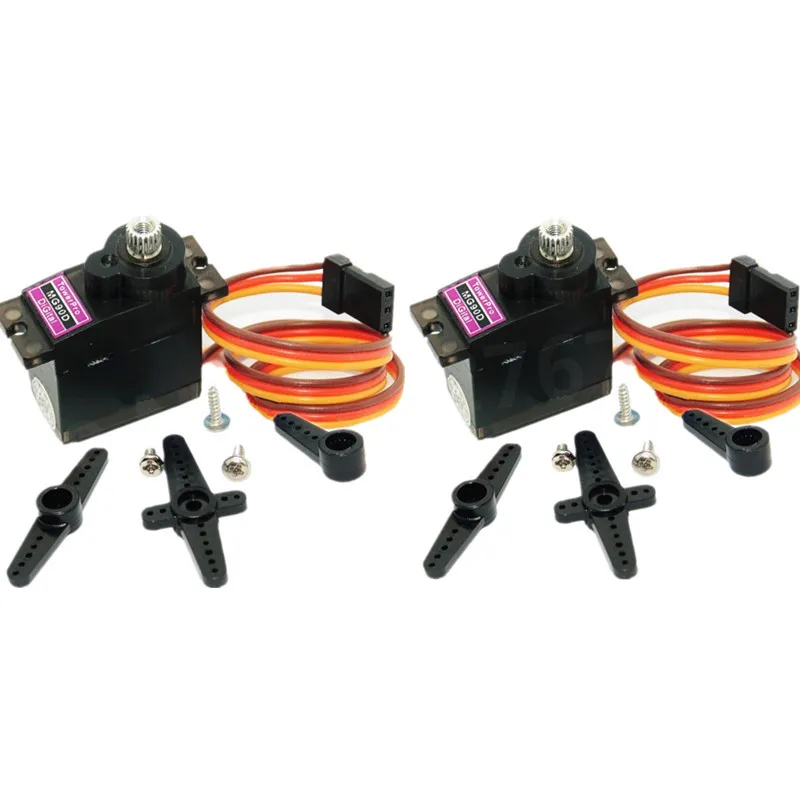 2 Pcs Original TowerPro MG90D kỹ thuật số 9G Micro Servo Motors kim loại bánh răng 2.5 kg mô-men xoắn mang nâng cấp MG90S Đối RC máy bay trực thăng