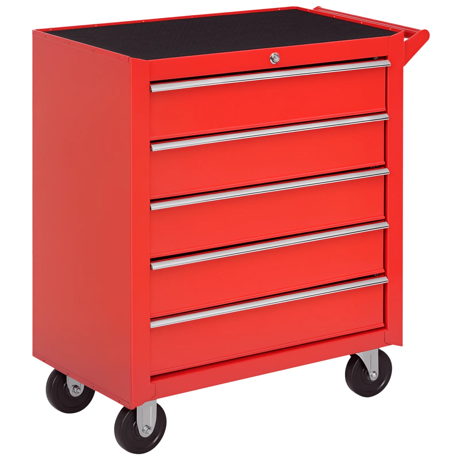 DURHAND Servante d'atelier en acier, chariot à outils sur roulettes, 5 tiroirs, résistante aux rayures, caisse à outils pour ate