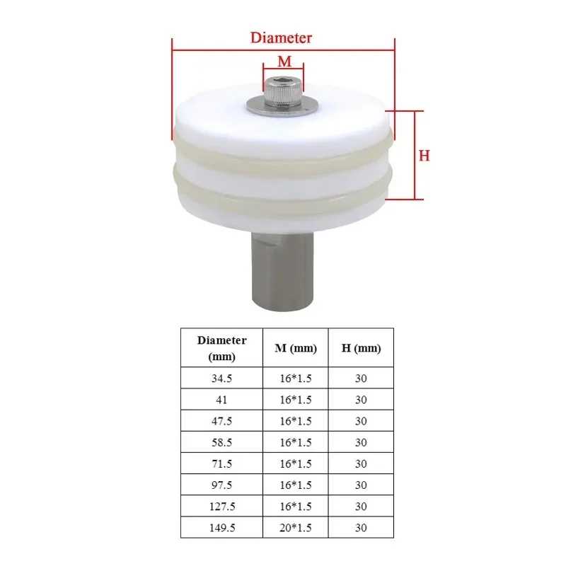 for Dia.47.5mm Piston for liquid automatic liquid filling machine accessories height 30mm 1pc