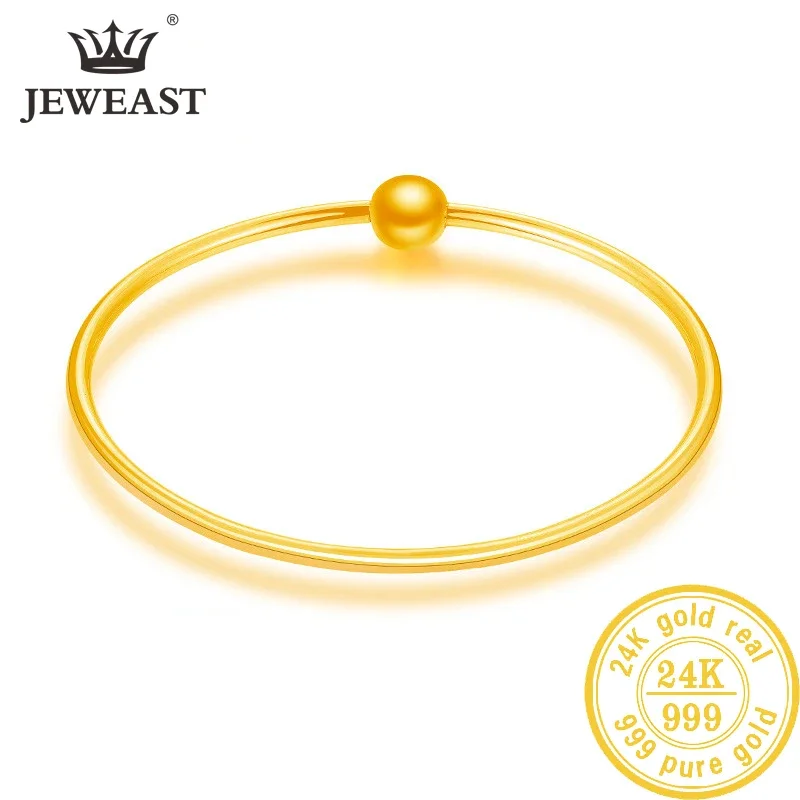 ZSFH 24K Pure Gold Bracelet Real 999 Solid Gold Bangle Upscale Beautiful  Romantic Trendy Classic Jewelry Hot Sell New 2023