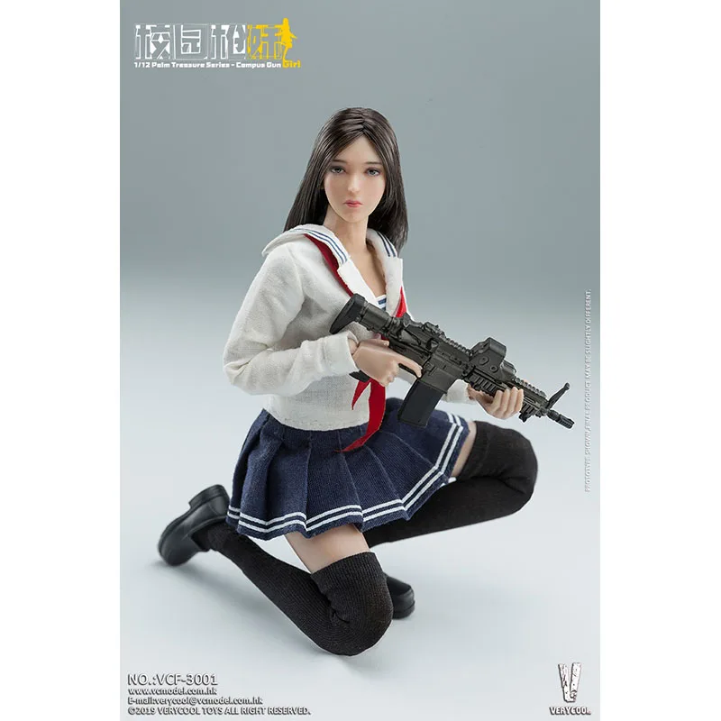 

In Stock Original VERYCOOL VCF-3001 Palm Treasure Series Campus Gun Girl Sniper Uniform Clothing Female Soldier Action Models