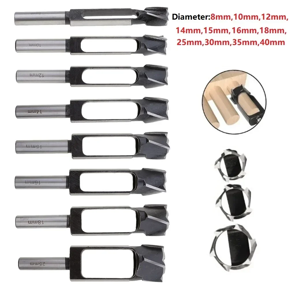 8-40mm Carbon Steel Woodworking Drill Bit Tapered Tenon Sealing Plug Cutter End Milling Cutter For Carpentry Renovation Tools