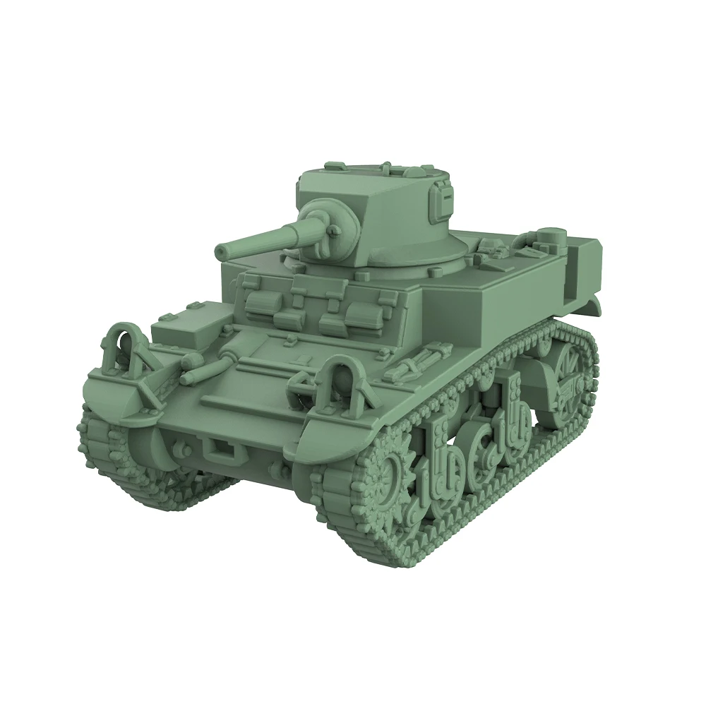 SSMODEL Zestaw Modelarski Militarny Amerykański Lekki Czołg M3A1 Stuart Miniaturowy Statyczny Model do Gier Wojennych 1/144 1/200 1/350 1/700