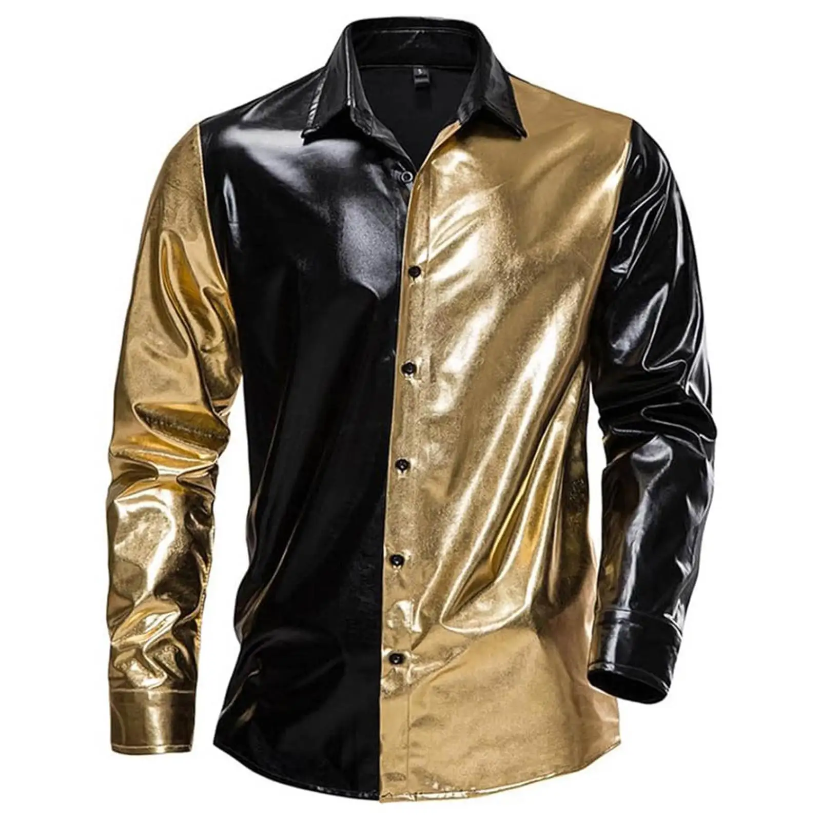 

Color Mathcing Digital Printed Striped Men's Long Sleeved Shirt Turn-down Collar Cardigan Button Camisa Masculina