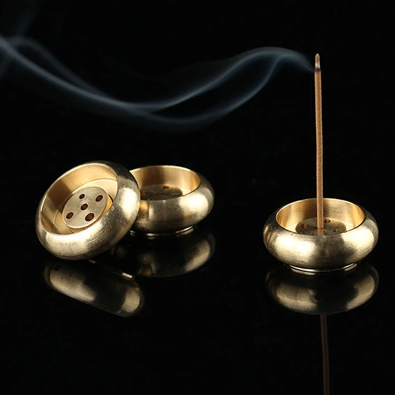 New 1pcs High Quality 5 Holes Mini Brass Incense Burner Incense Sticks Censer Stand Holder Home Decor