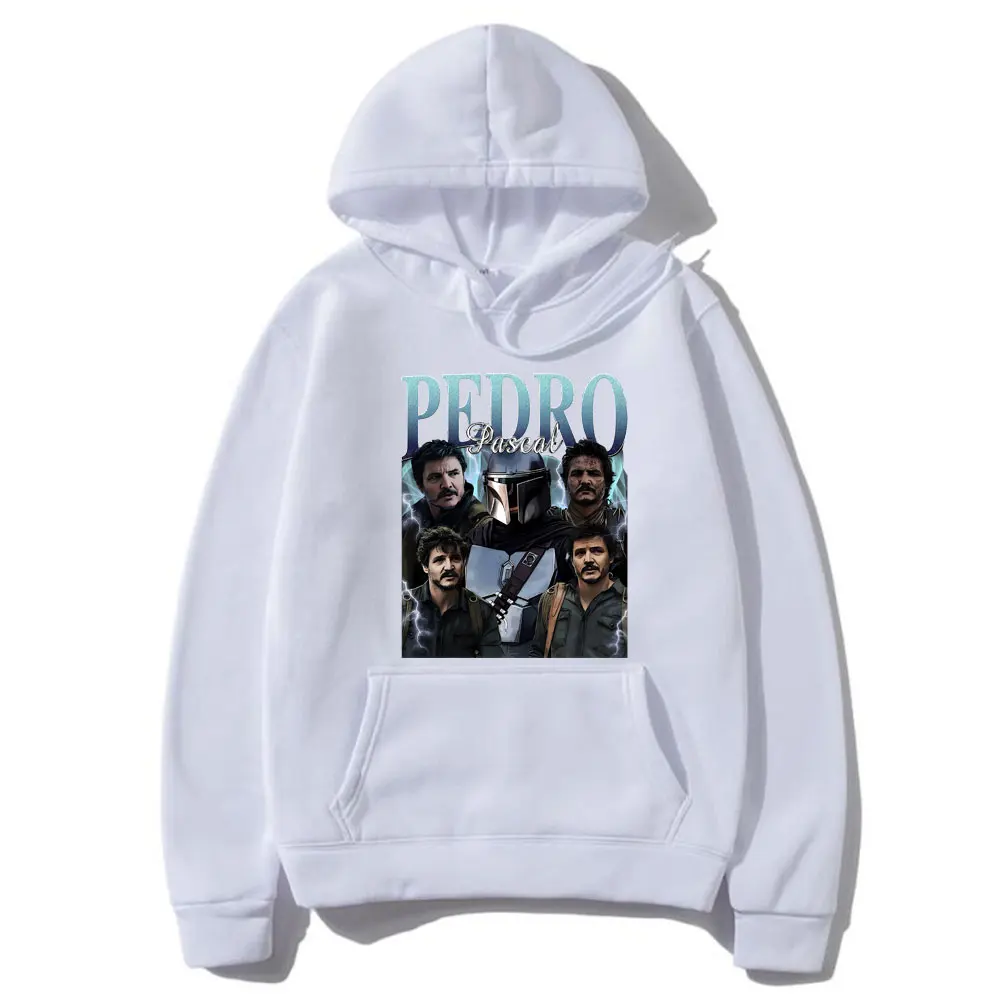 Pedro Pascal Vintage Graphic Hoodie Male Fashion Oversized Pullover Hoodies Men Women Clothing Casual Fleece Cotton Sweatshirt