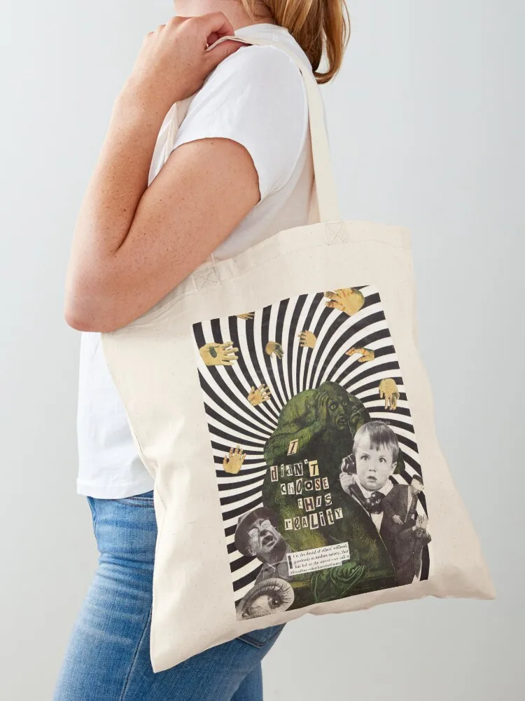 Wrong Reality Tote Bag canvas shopping bag Customizable tote bag Eco reusable shopping bags Canvas Tote