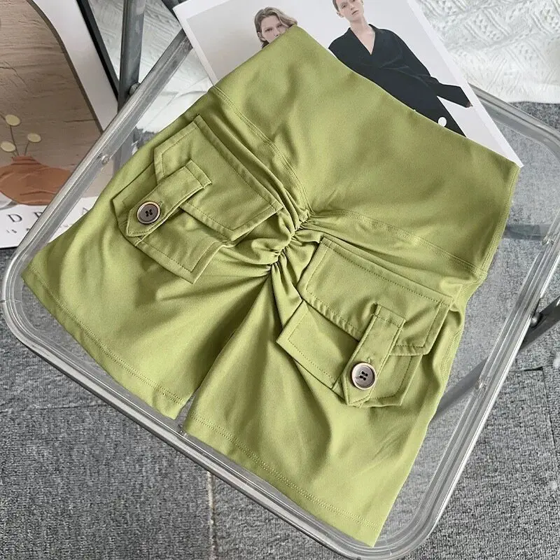 Yoga-Shorts für Damen mit Tasche, gerafftem Po, Gym-Leggings, hohe Taille, Push-Up-Strumpfhose, sexy Booty-Sportshorts, Fitness – Detail 10