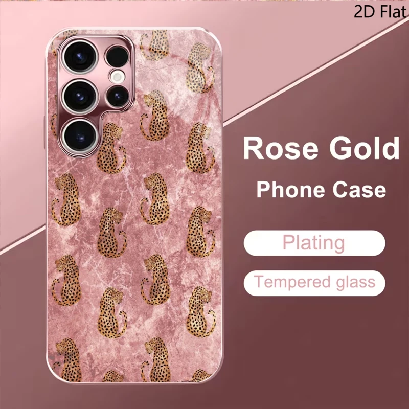 leopard print For Samsung Galaxy S24 S25 S26Ultra S23 S22 S21PLUSFE A55 A54A52A35A15 Phone Cover Shockproof Protective Back Cove