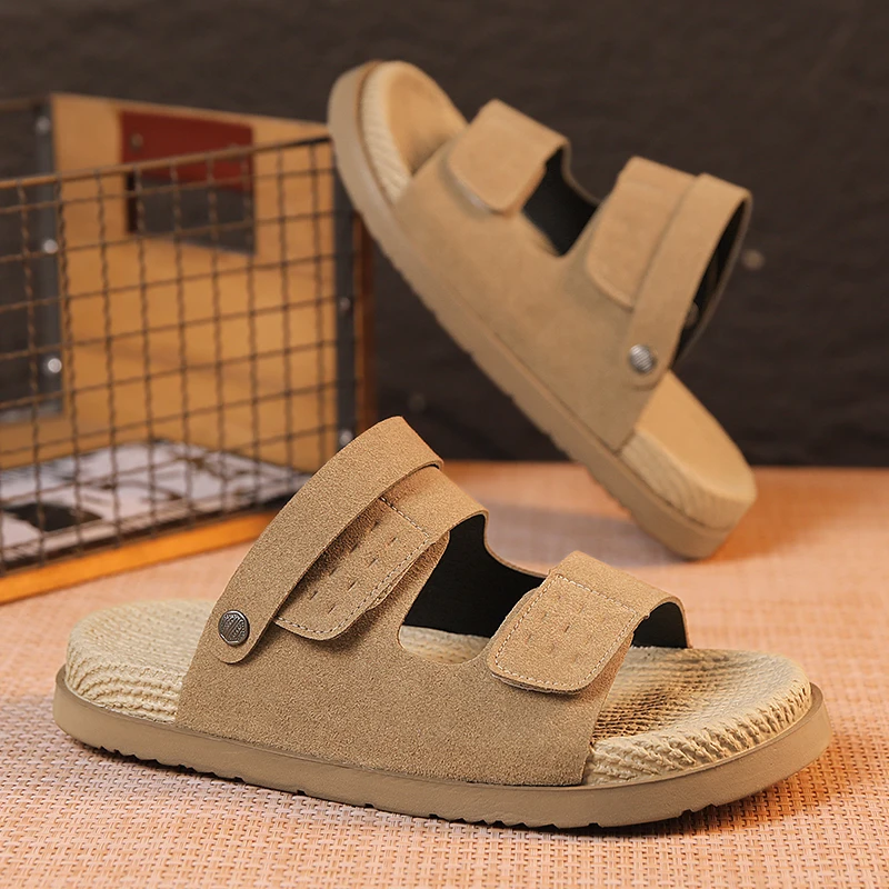 Men's soft-sole casual sandals summer new light breathable outdoor beach shoes fashion quick-dry pool sports double-use sandals