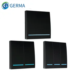 Germa-ワイヤレスリモコン壁パネル送信機,ホール,寝室,天井ランプ,ランプ,タック220v,レシーバー86