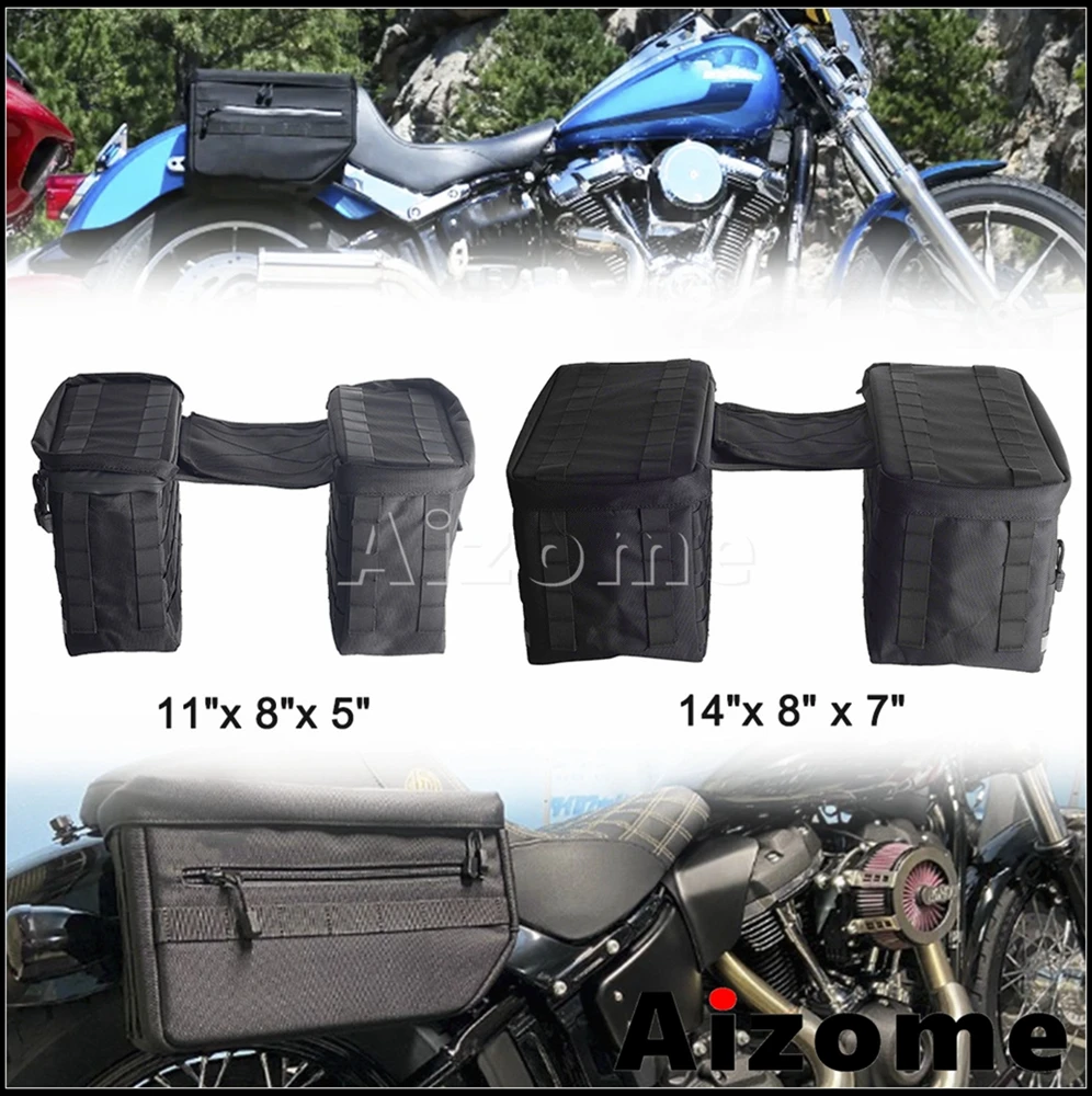 

Small/Large Street Riding Saddlebag For Harley Dyna Sportster Softail Motorcycle Side Bag Rear Luggage Bag Waterproof Saddle Bag