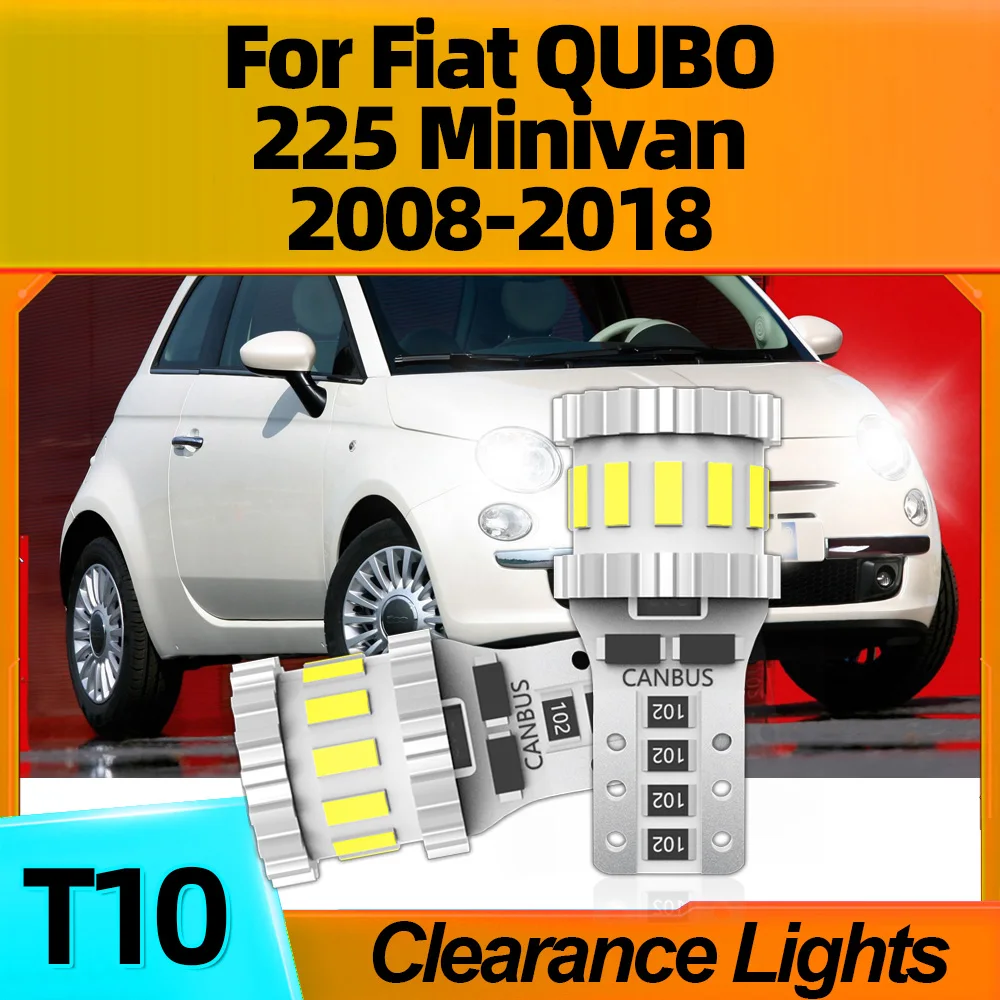 2Pcs T10 W5W Canbus No Error 12V LED Clearance Light For Fiat QUBO 225 Minivan 2008 2009 2010 2011 2012 2013 2014 2015 2016-2018