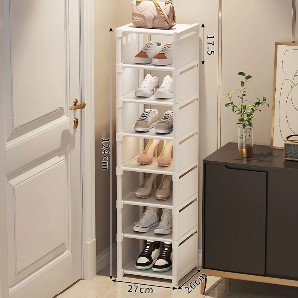 Multilayer Dustproof Shoe Cabinet Household Stackable Simple and Easy Entry Level Shoes Rack Simplicity Metal Organizer Shelves image 6