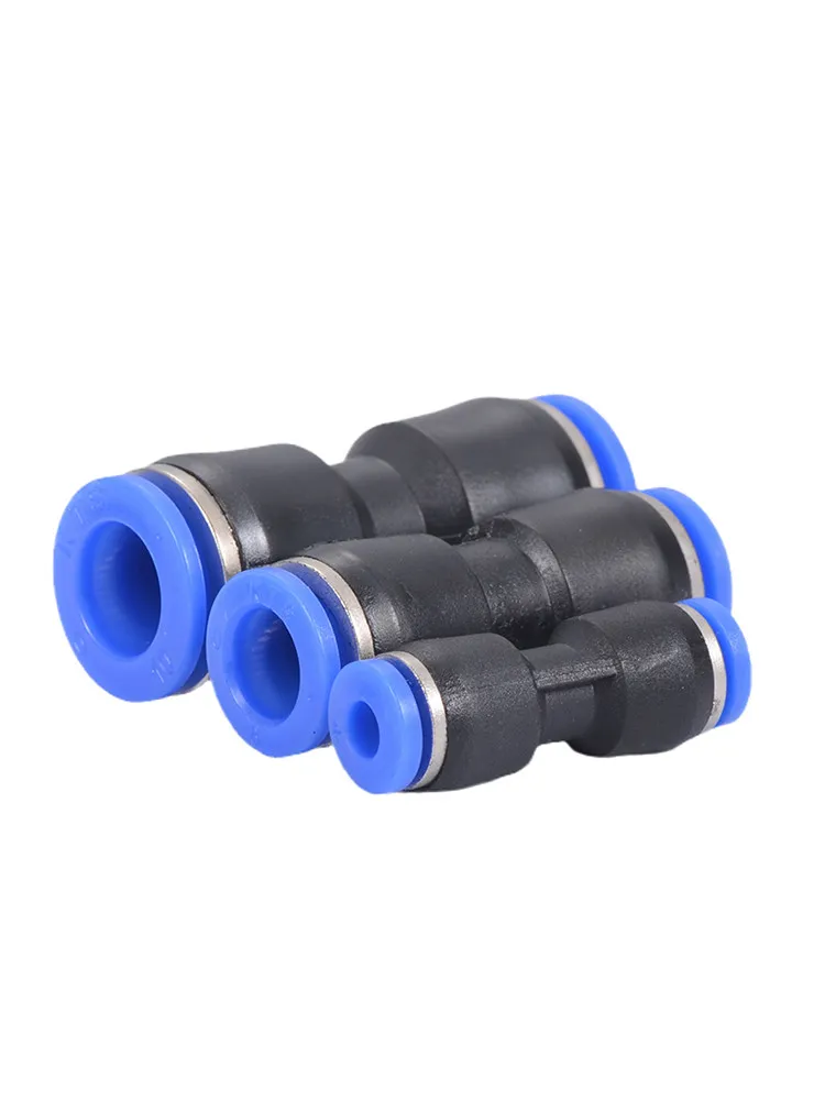 PU Straight Through Pneumatic Quick Connector Push In Fitting for Nylon Tracheal Tube 4/6/8/10/12/16mm Air Hose Adapter