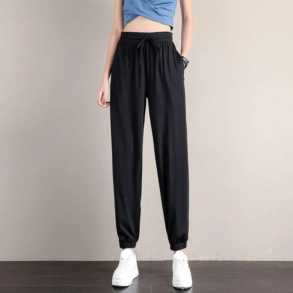 

Women Sweatpants Elastic Waist Wide-leg Pants Lightweight Elastic Waist Sports Pants for Women Summer Sweatpants with Pockets