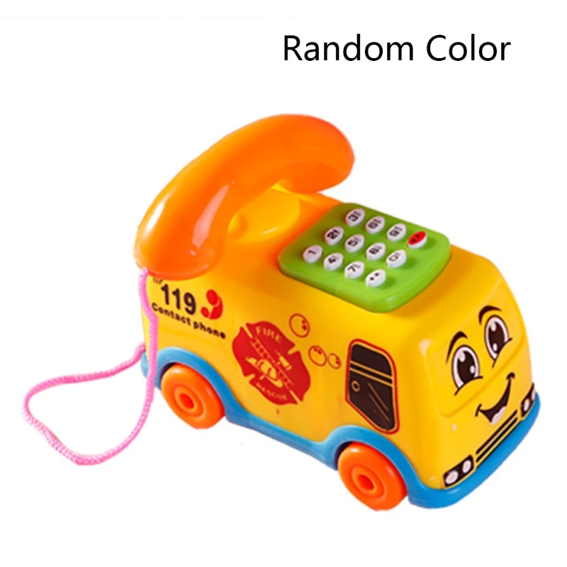 Children Lifelike Telephone Educational Set Toys for Over 1 Year Old Kids Keyboard Set Improve Intelligence Toys Random Color