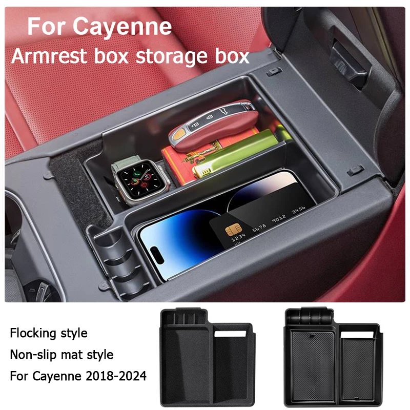 

For Porsche Cayenne 2018 2019 2020 2021 2022 2023 Car Center Console Armrest Box Storage Box Tray Armrest Organizer Accessories