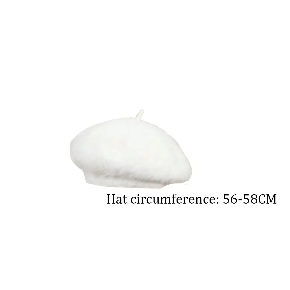 Flat Hats Thicken Beret Hat Warmer Retro Autumn Winter Cap Panama Hat Solid Color Warm Beanie Hat Party