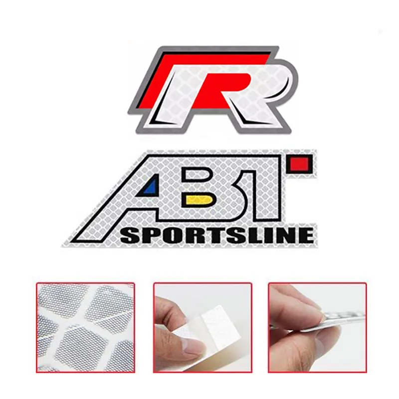 ABT R Logo Car Warning Stickers Decal For Volkswagen VW R-line GTI R Polo Golf Touareg Passat Magotan Tiguan  Beetle Scirocco - view 3
