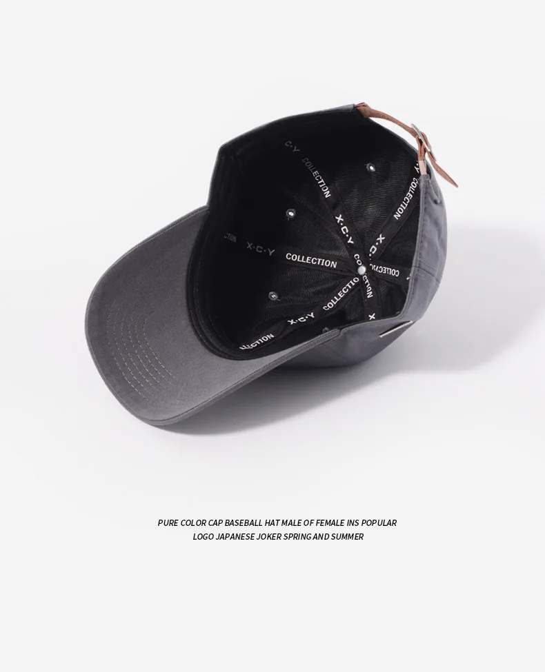 Einfarbige Baseballkappen aus Baumwolle für Männer und Frauen, verstellbarer Twill, Low-Profile-Snapback, täglich taillierte Mütze, alle Jahreszeiten – Detail 12