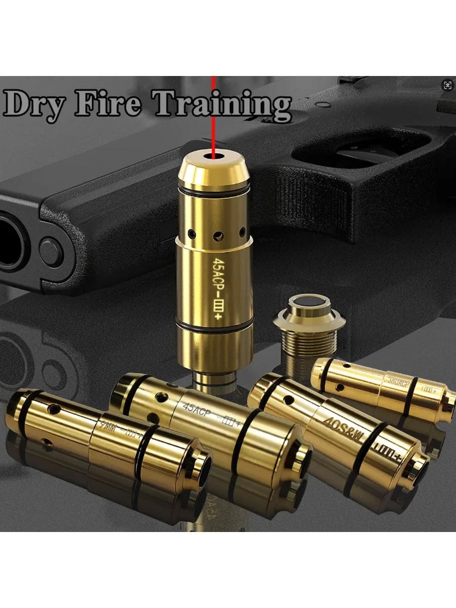 Entraînement tactique Laser g-sight Bullet 7.62x39 9mm 9x19mm.38super 12GA cal 44mag capuchon à pression pour chargeur de feu sec.223rem Bore Sight