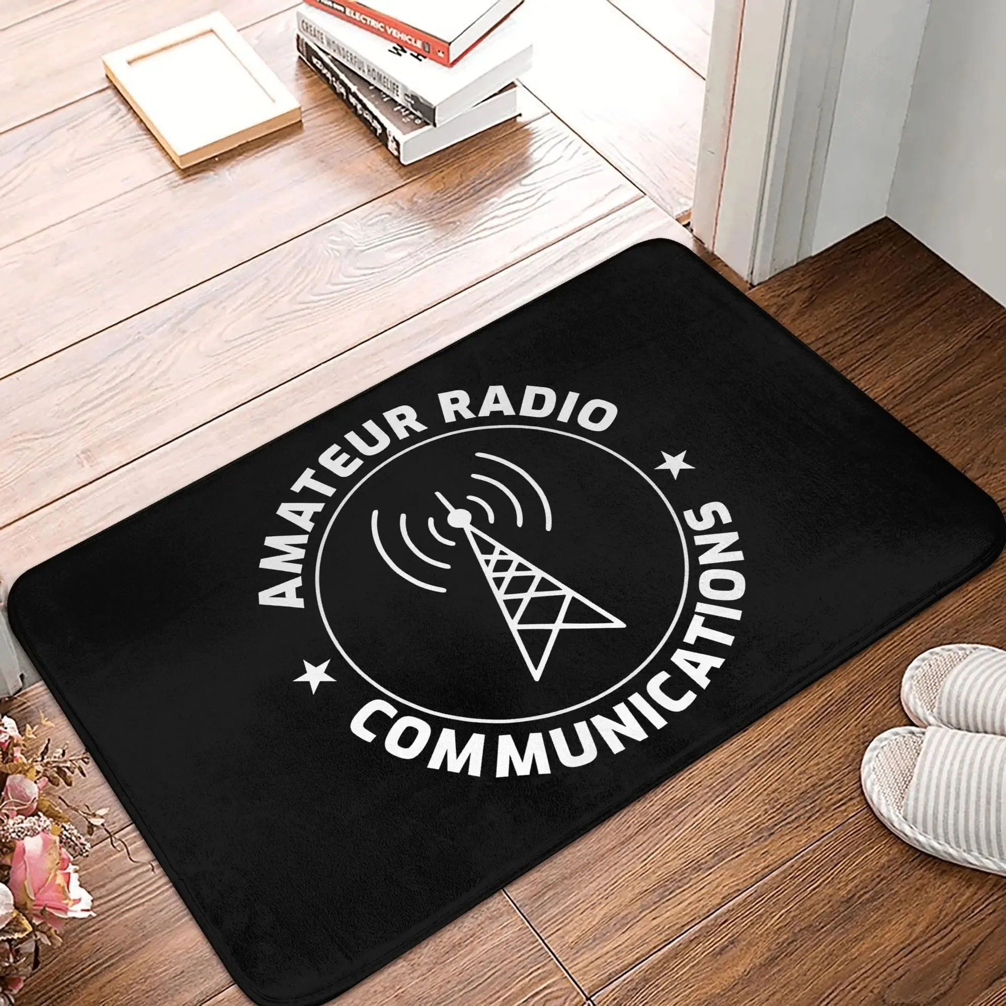 Licensed Ham Retro Radio Operator Doormat Anti-Slip Kitchen Bath Mat Living Room Door Floor Entrance Carpet Rug