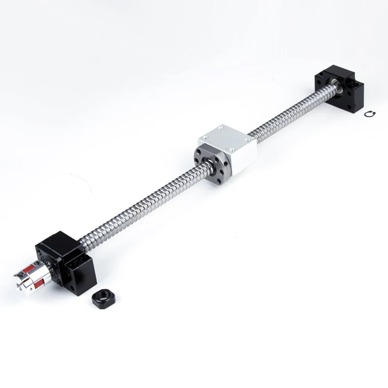 SFU2005 Ball Screw Kit With End Machined+Ball Nut + Nut Housing DSG20H+BK/BF15 End Support+ Coupler for CNC Linear Guide Module