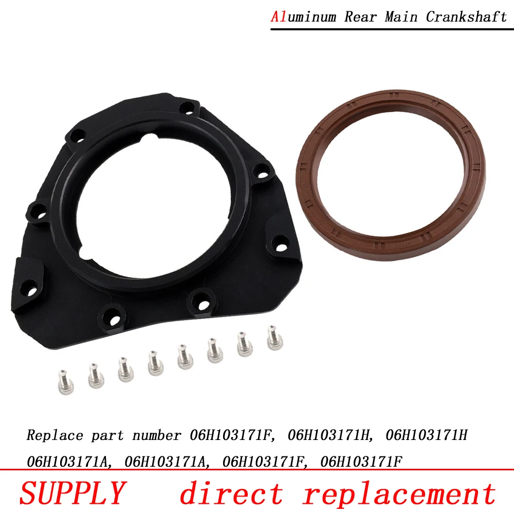 Aluminum Upgrade Rear Main Crankshaft Seal  Kit For VW GTI Jetta MK5 MK6 For Audi A3 A4 A5 A6 Q5 S3 TT EA888 1.8T 2.0T TSI TFSI