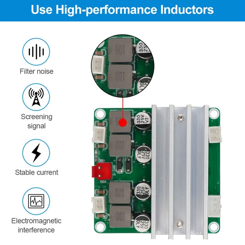 TPA3116D2 Digital Amplifier Board 2 Channel Class D Audio Amplifier Module 2X100w High Power Stereo AMP Module DC12-24V