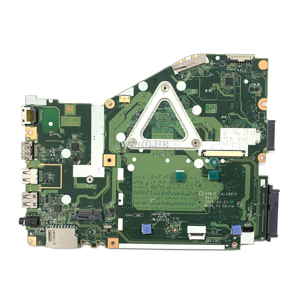 A4W1E LA-C801P NBG6X11005 E1-7010 DDR3L Motherboard For Acer Aspire ES14 ES1-420 ES1-421 ES1-422 100% Working