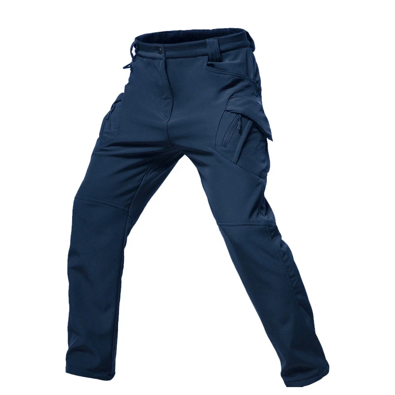 

Autumn Winter Men's Softshell Work Pants Men Outwear Thermal Tactical Trousers Mens Warm Windbreaker Hiking Cargo Joggers