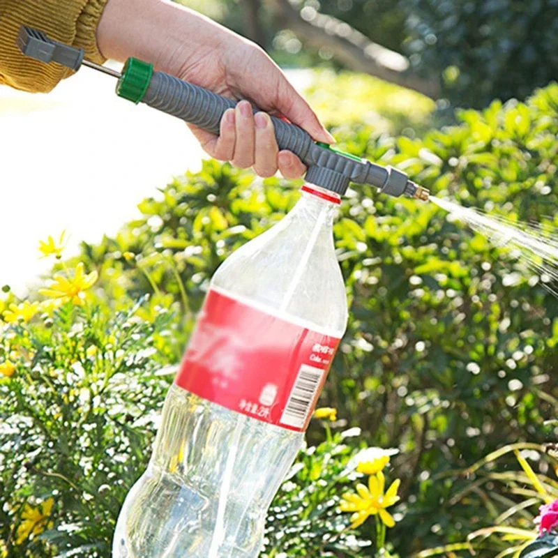 Manual High Pressure Air Pump Sprayer Garden Flower Watering Sprayer Adjustable Drink Bottle Spray Head Nozzle Agriculture Tools