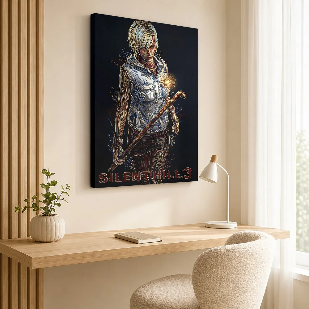 Heather Mason Silent Hill 3 Artwork Canvas Painting Poster Customized Photo Modern Aesthetic Canvas Wall Art for Bedroom Decor