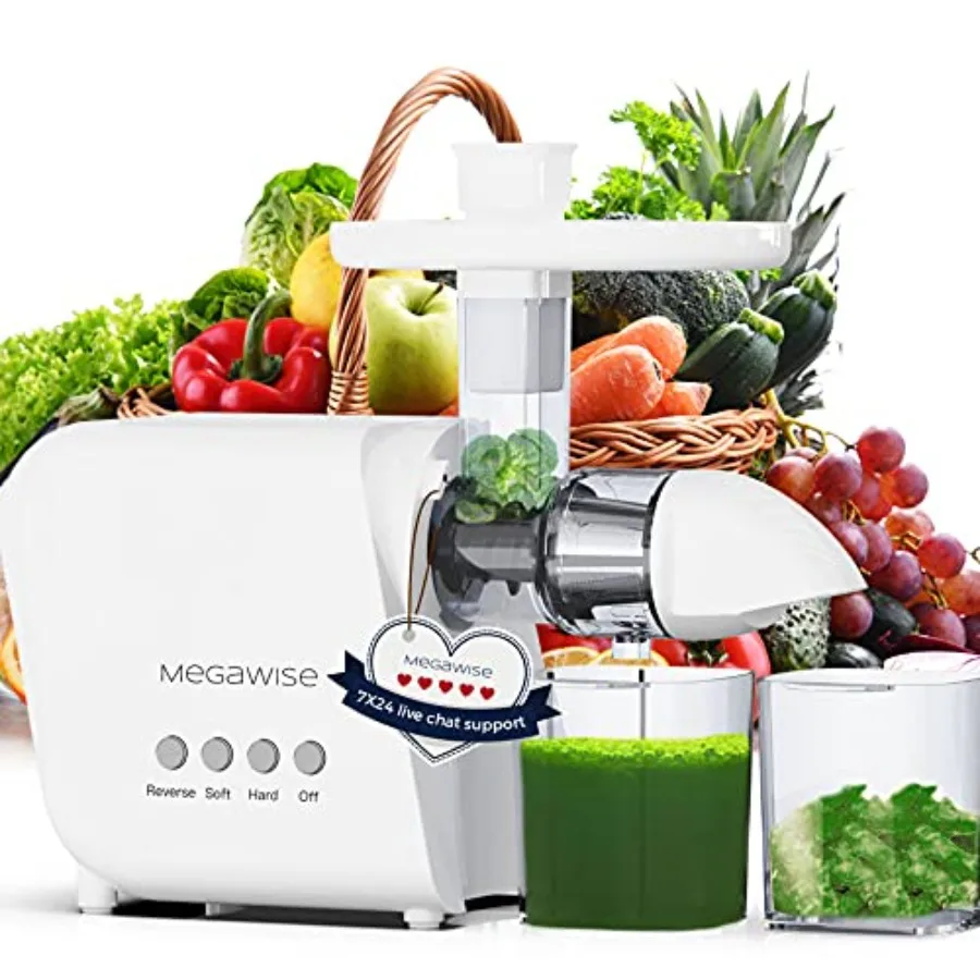 

2025 Updated Slow Masticating Juicer 95 Juice Yield 2-Speed 9-Segment Spiral Cold Press for Vegetables Fruits Nuts Enhanced Nut
