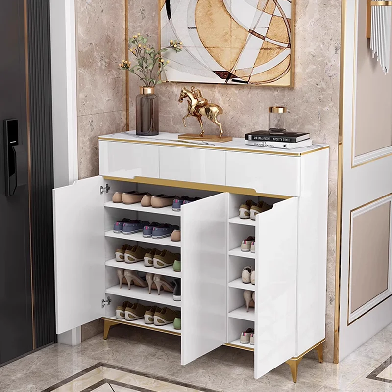 

Vertical Slippers Shoe Cabinet Organizer Storage Mobile Display Show Wooden Shoe Shelf Designer Archivadores Home Furniture