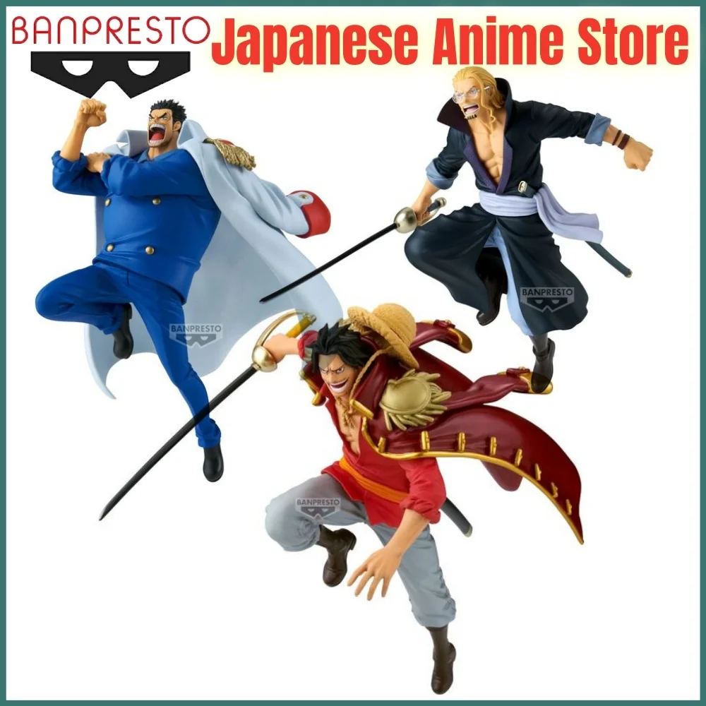 

Original Banpresto One Piece Anime Rayleigh & Gol·D·Roger & Garp Battle Record Collection Anime Figure Action Figurine Model